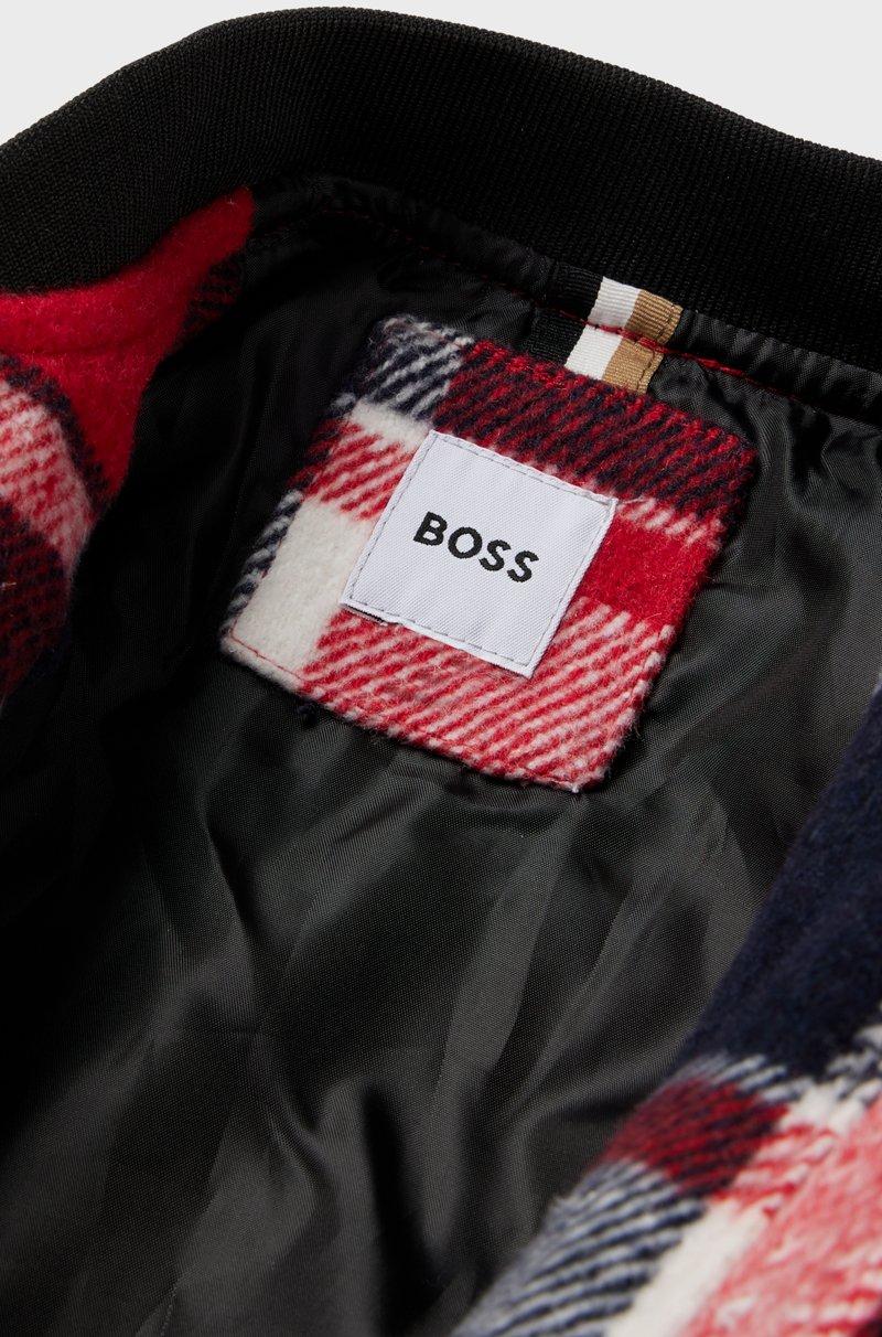 Hugo Boss Cazadora A Cuadros Para Niños Con Detalles De Logo