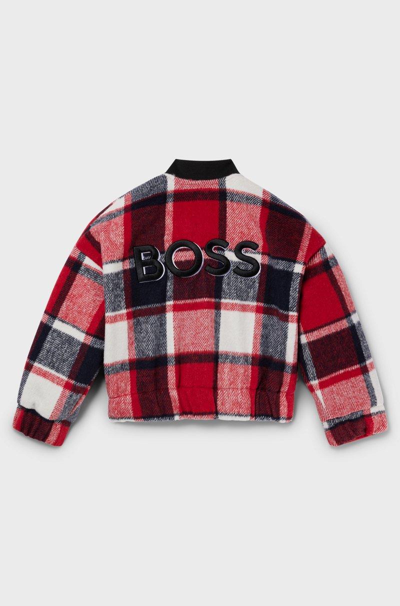Hugo Boss Cazadora A Cuadros Para Niños Con Detalles De Logo