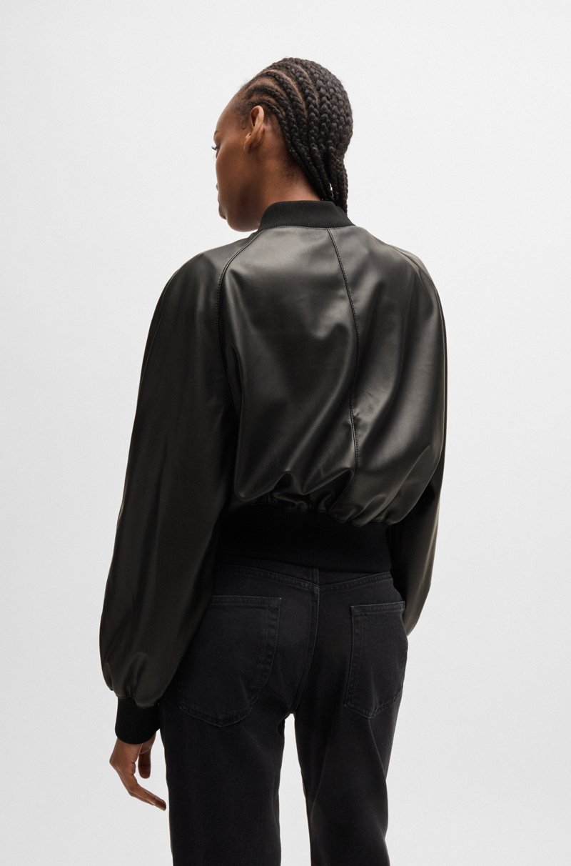 Hugo Boss Cazadora Bomber De Piel Sintética Con Ribetes De Logo Happy HUGO