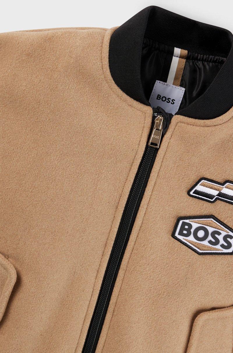Hugo Boss Cazadora Bomber Para Niños Con Parches De La Marca