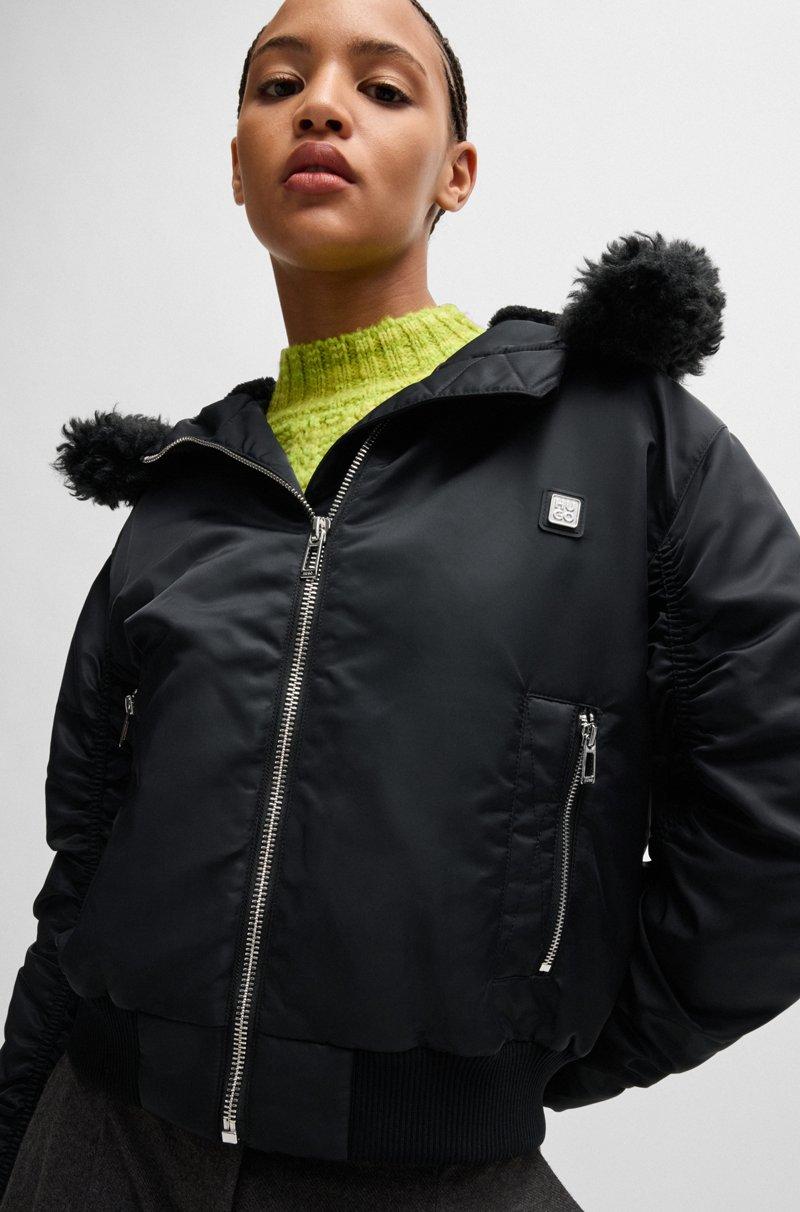 Hugo Boss Cazadora Bomber Repelente Al Agua Con Capucha Con Forro De Peluche Y Cremallera