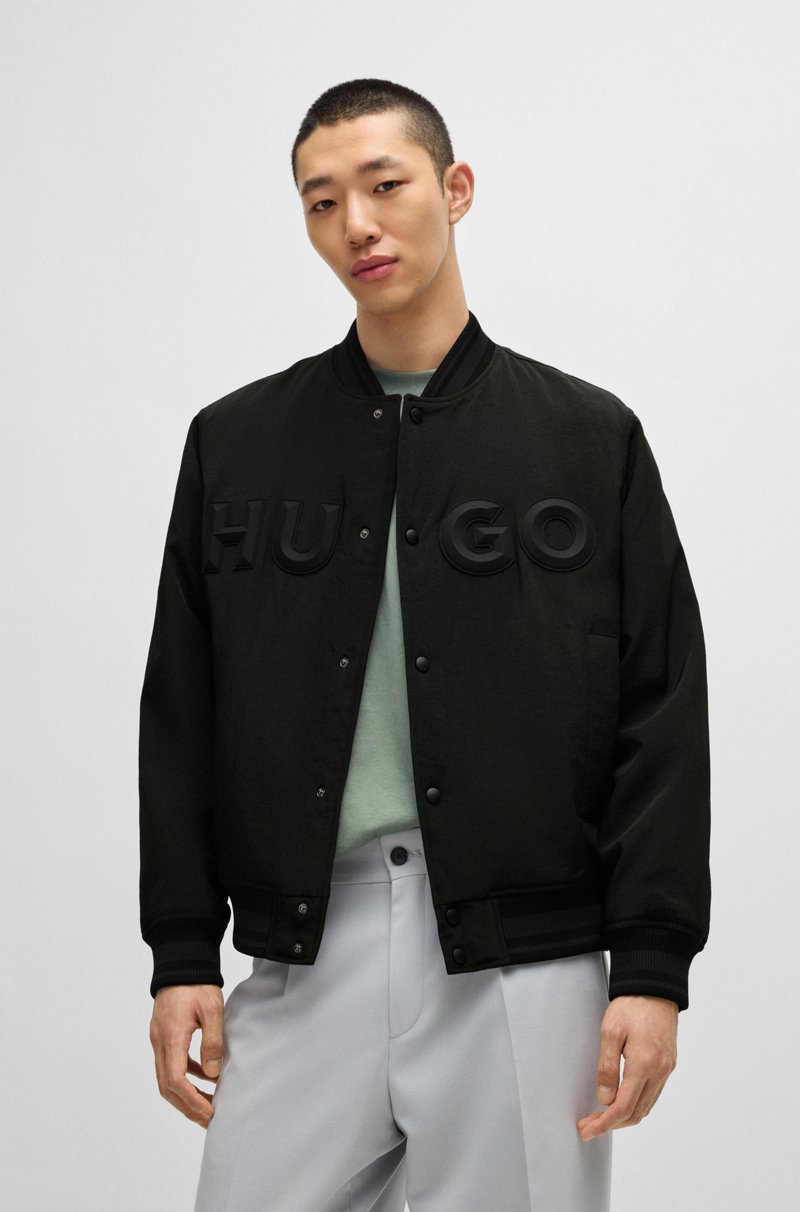 Hugo Boss Cazadora bomber repelente al agua con logo de goma