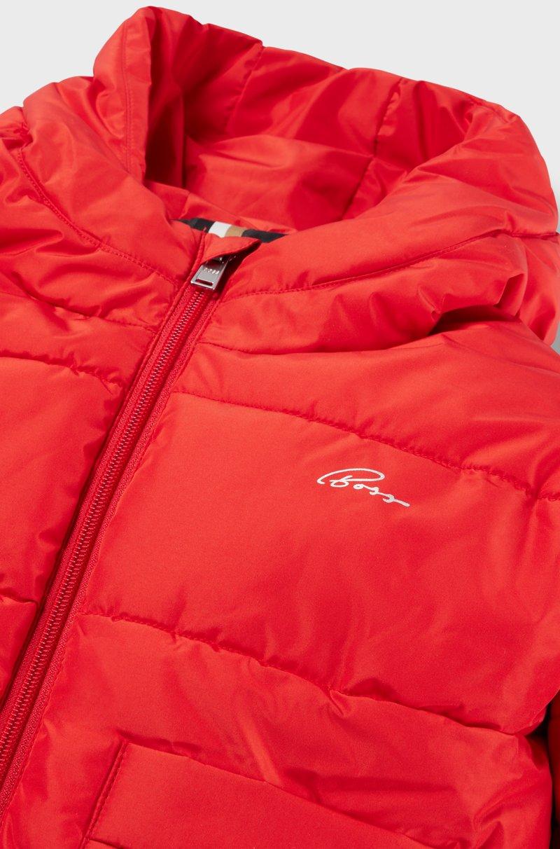 Hugo Boss Cazadora Con Capucha Para Niños Con Logos Grabados Y Estampados