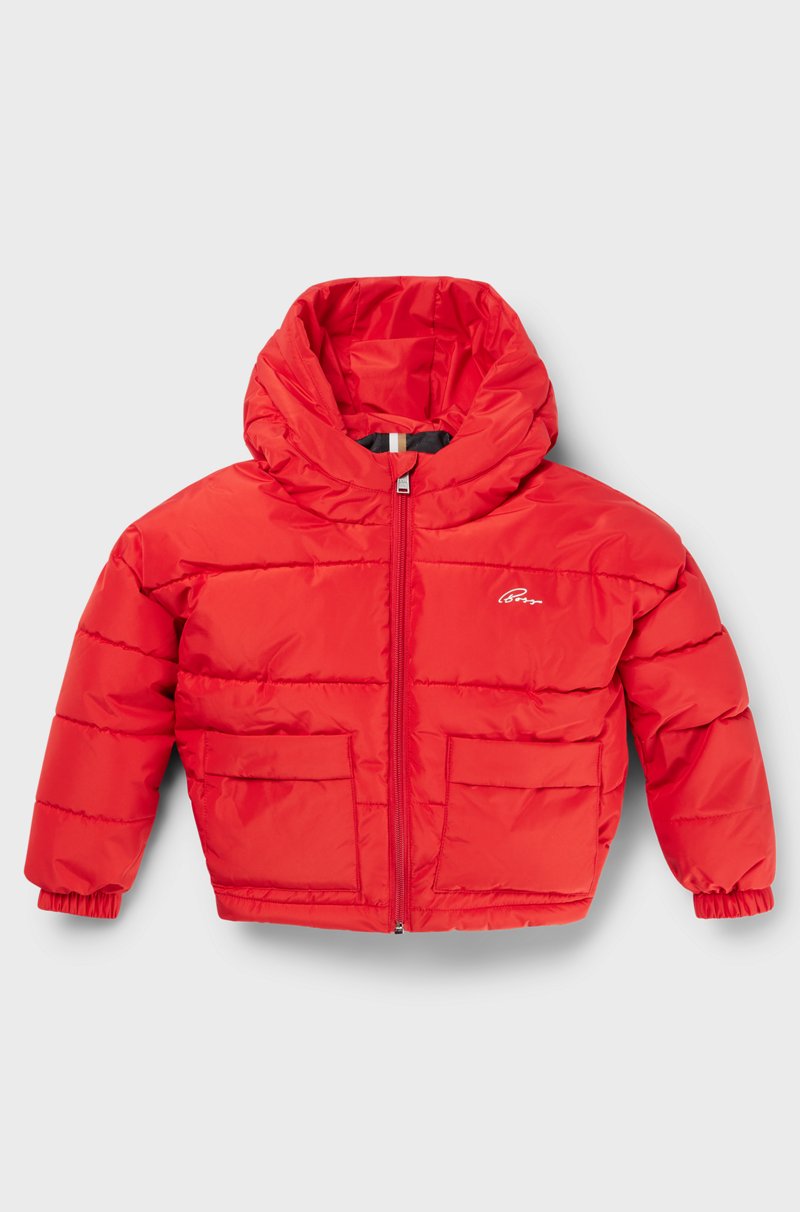 Hugo Boss Cazadora con capucha para niños con logos grabados y estampados