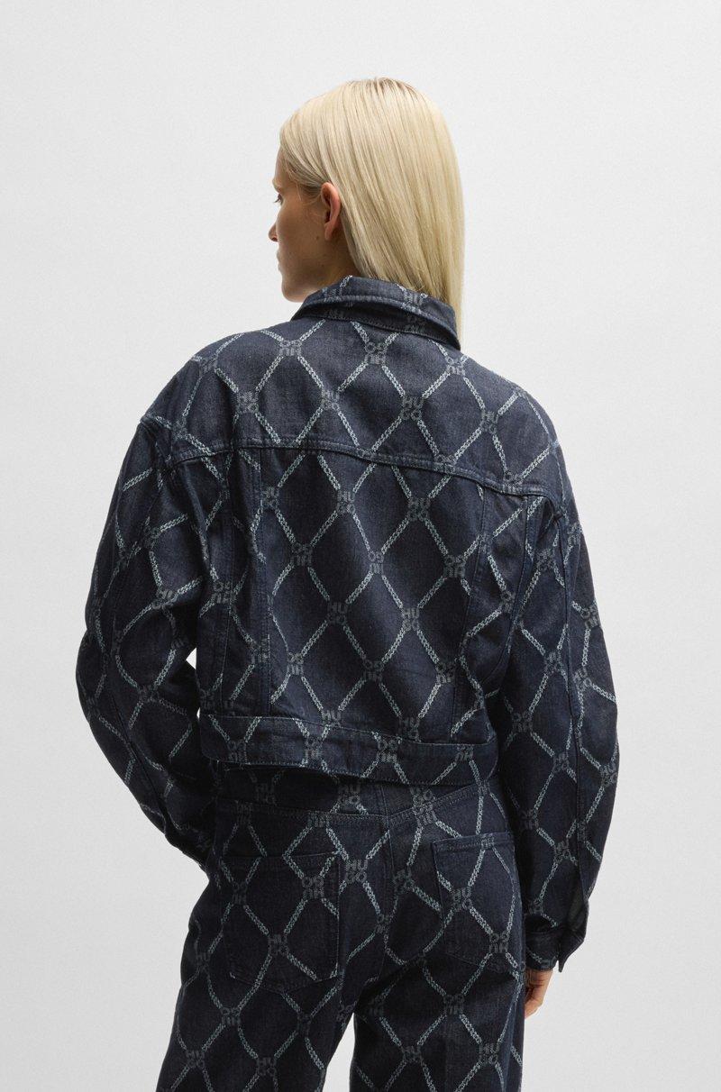 Hugo Boss Cazadora Corta De Estilo Camionero Con Motivo De Logo Apilado