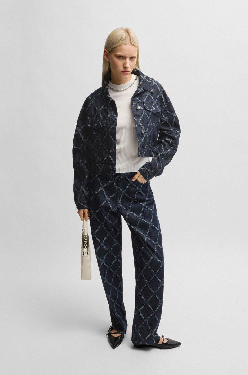 Hugo Boss Cazadora Corta De Estilo Camionero Con Motivo De Logo Apilado