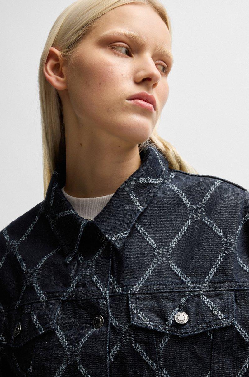 Hugo Boss Cazadora Corta De Estilo Camionero Con Motivo De Logo Apilado