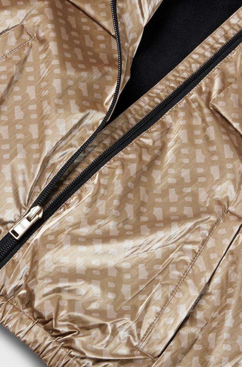 Hugo Boss Cazadora Cortavientos Con Capucha Para Niños Con Estampado De Monograma