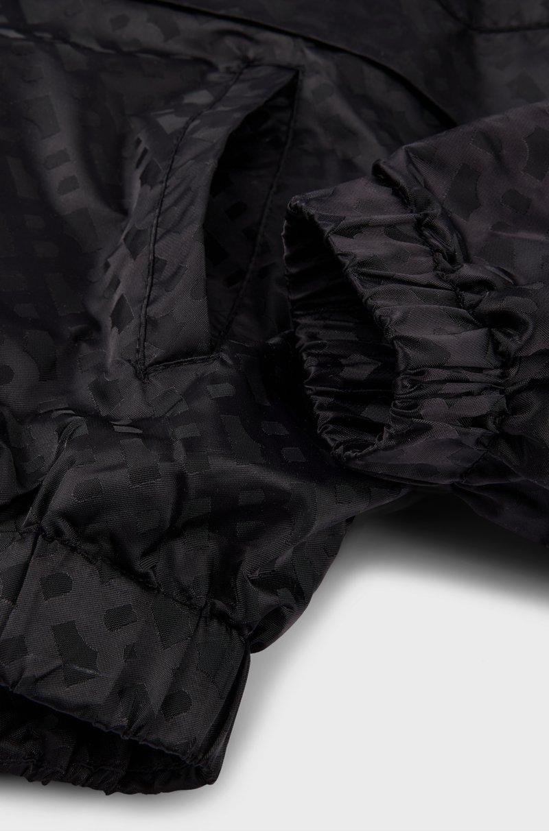 Hugo Boss Cazadora Cortavientos Para Niños Con Capucha Y Estampado De Monogramas