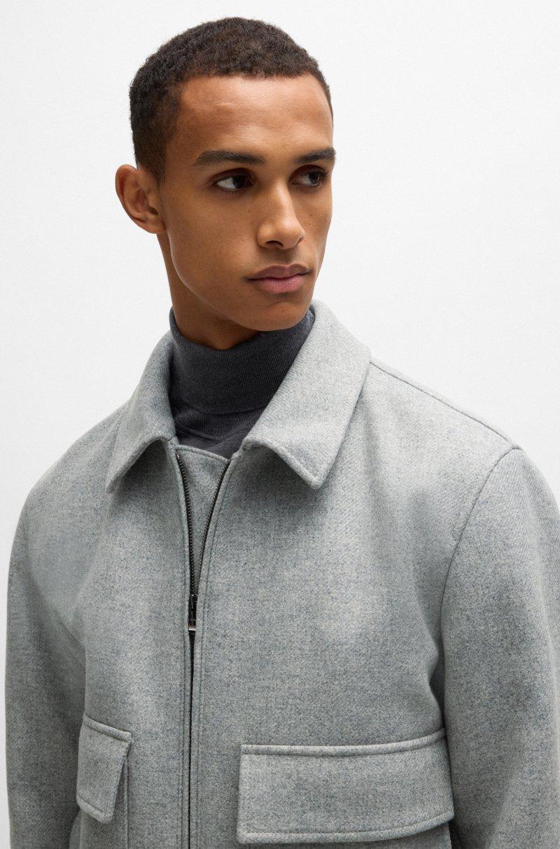 Hugo Boss Cazadora De Piloto Regular Fit Con Cuello De Imitación De Piel Extraíble