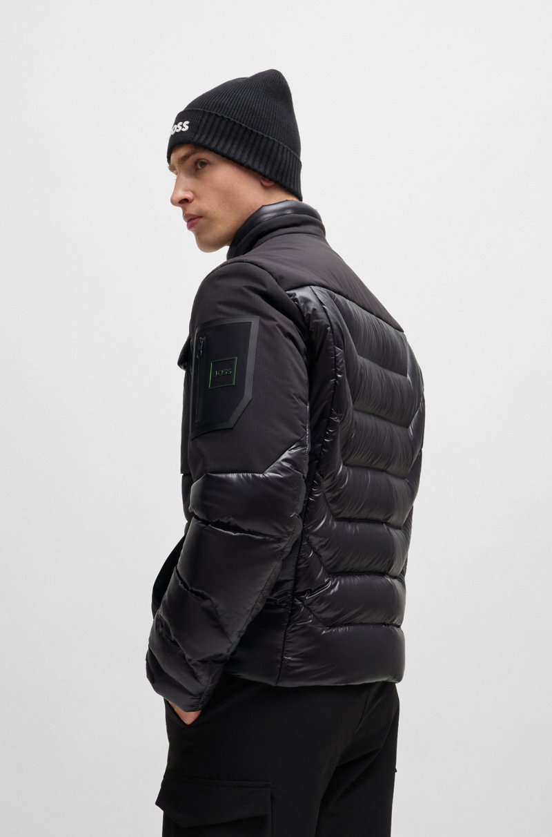 Hugo Boss Cazadora En Mezcla De Materiales Con Relleno De Plumón
