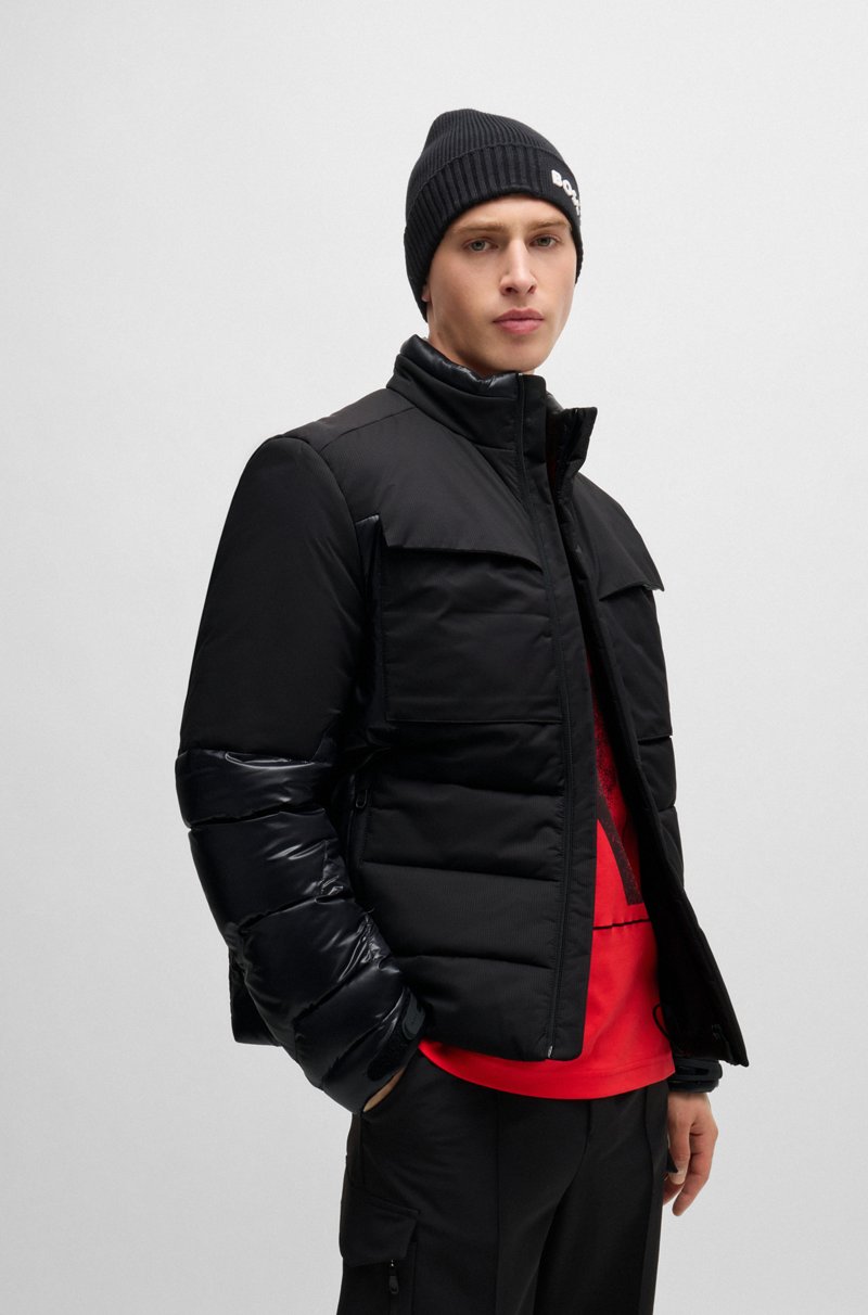Hugo Boss Cazadora en mezcla de materiales con relleno de plumón
