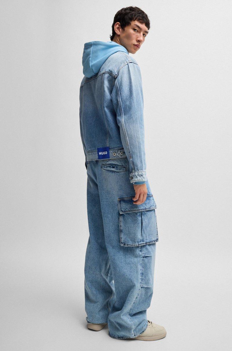 Hugo Boss Cazadora Regular Fit De Tejido Denim Con Detalles De Logo