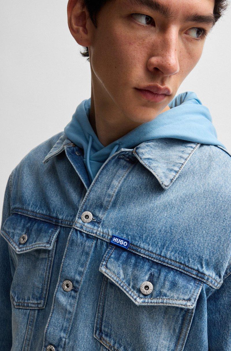 Hugo Boss Cazadora Regular Fit De Tejido Denim Con Detalles De Logo