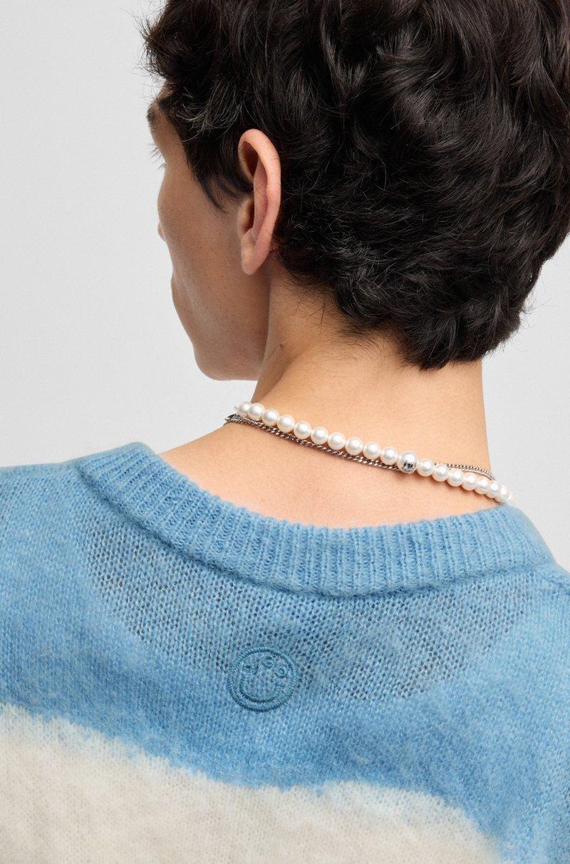 Hugo Boss Chaleco Oversize Fit De Punto Con Rayas Anchas