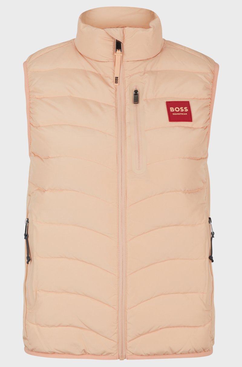 Hugo Boss Chaleco Para Equitación Acolchado Con Capucha Y Parche Con Logo De Silicona