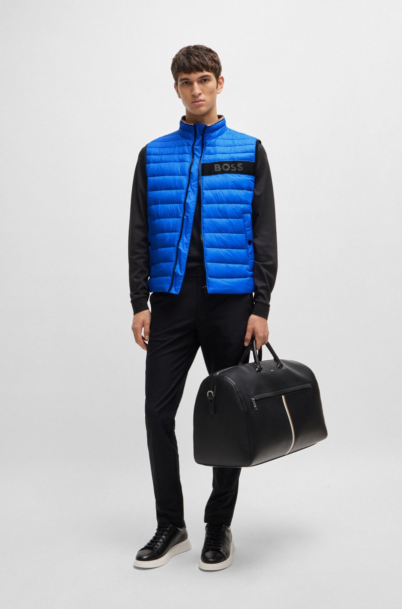 Hugo Boss Chaleco Repelente Al Agua Con Cinta De Logo En 3D