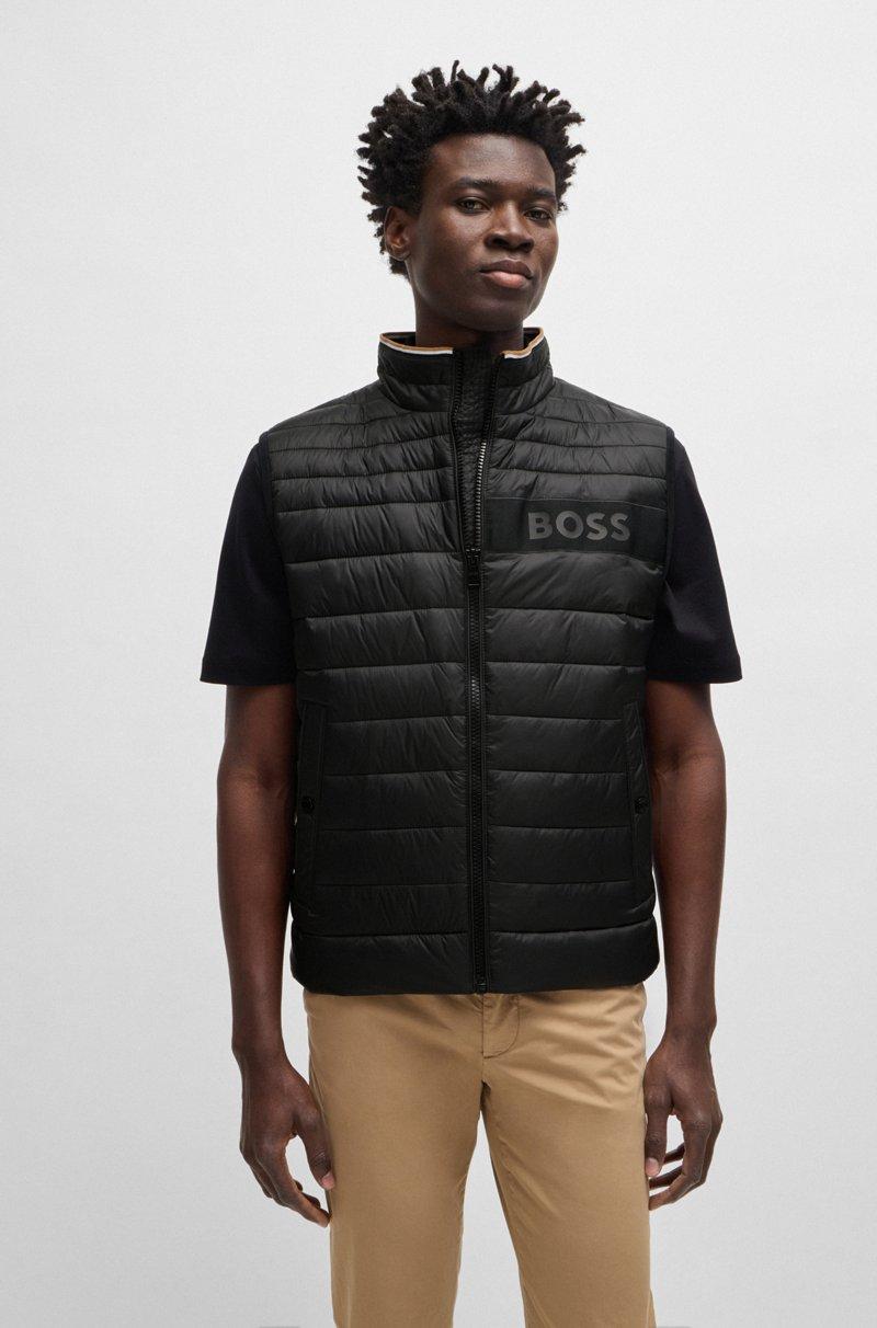 Hugo Boss Chaleco repelente al agua con cinta de logo en 3D