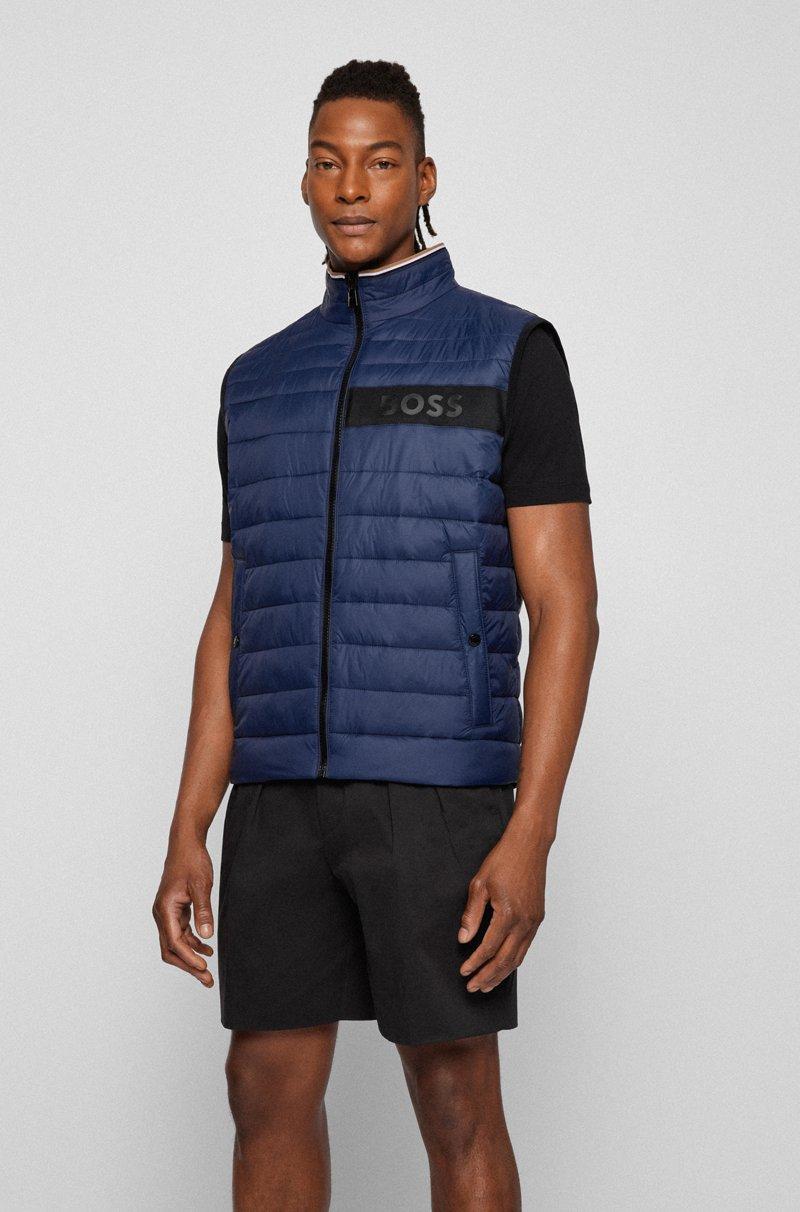 Hugo Boss Chaleco repelente al agua con cinta de logo en 3D
