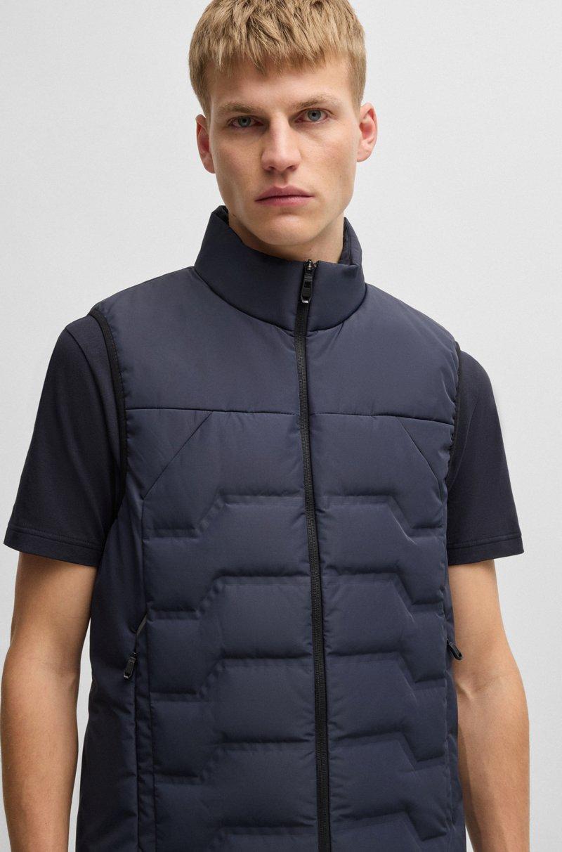 Hugo Boss Chaleco Repelente Al Agua Con Dobladillo Ajustable