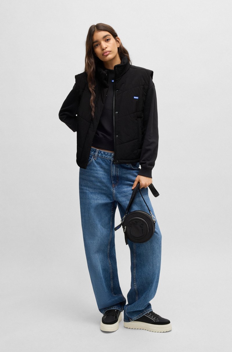 Hugo Boss Chaleco Repelente Al Agua Con Etiqueta Con Logo Azul