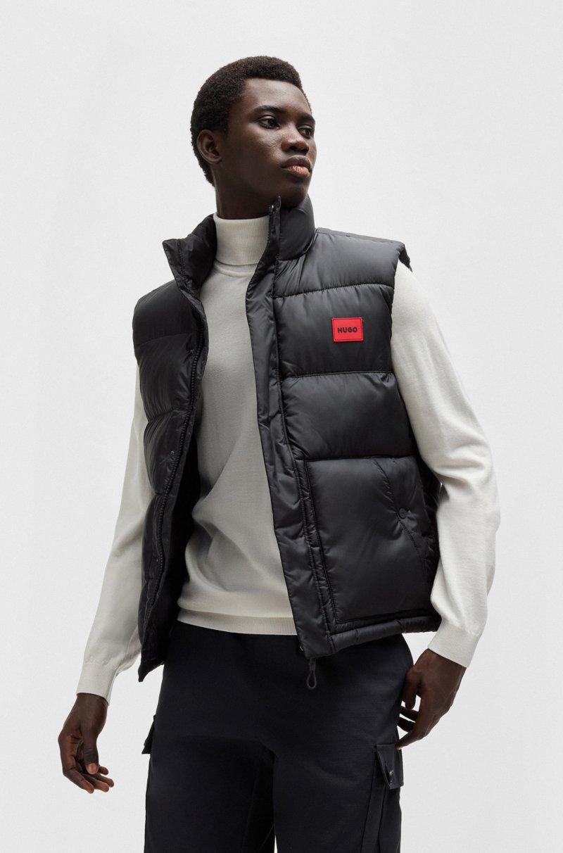 Hugo Boss Chaleco repelente al agua con etiqueta con logo roja