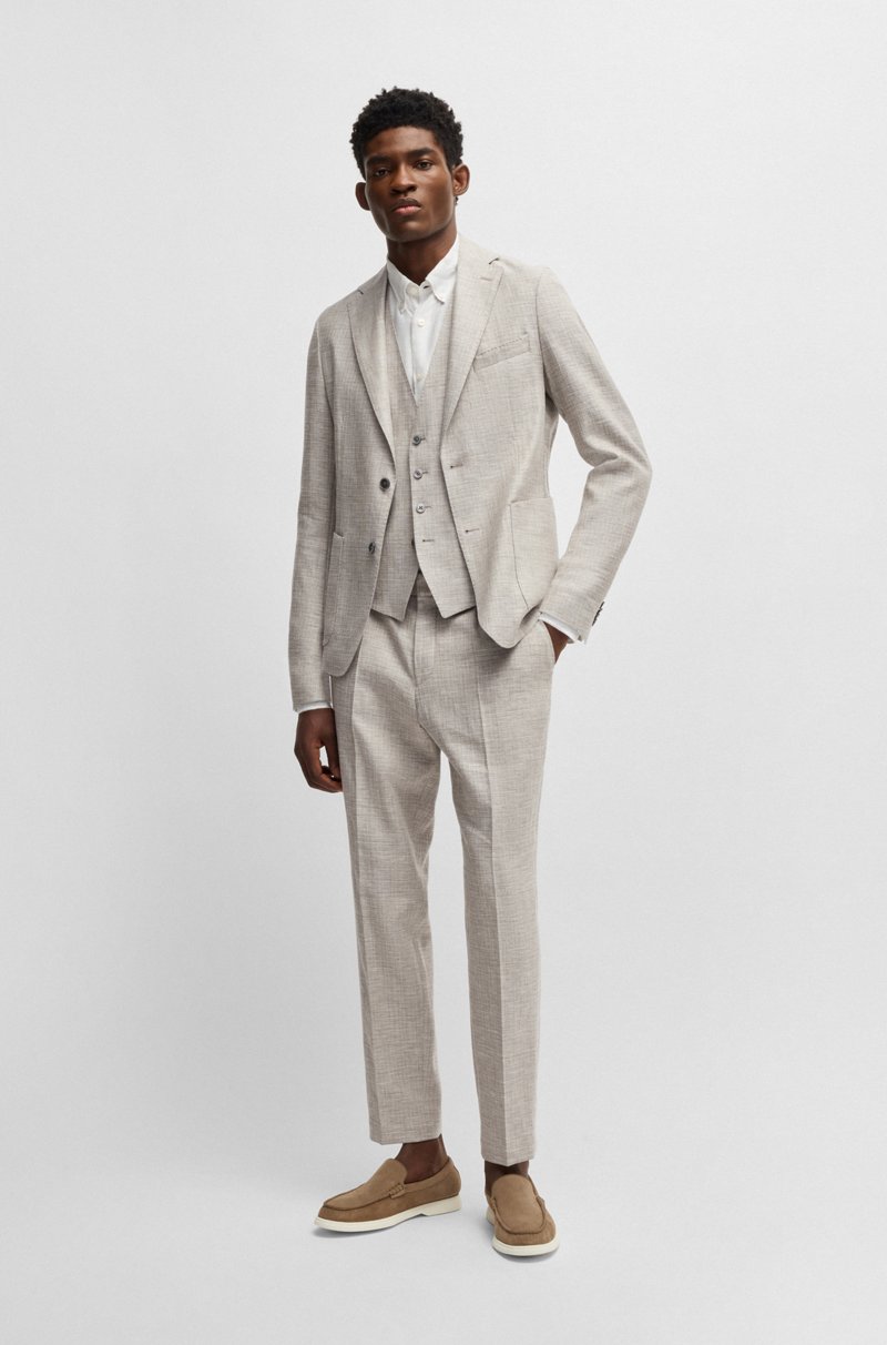 Hugo Boss Chaleco Slim Fit Con Detalle De Logotipo En El Forro