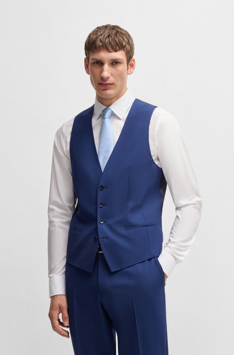 Hugo Boss Chaleco slim fit en lana virgen con elástico