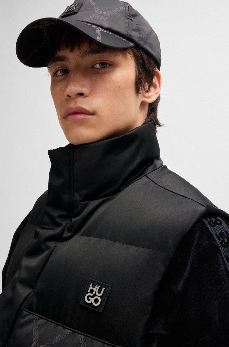Hugo Boss Chaleco Slim Fit Repelente Al Agua Con Jacquard De La Marca