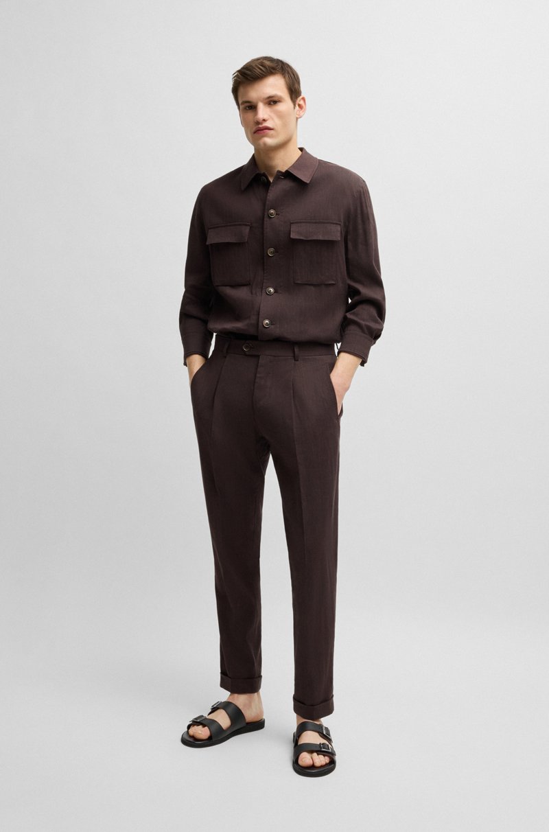 Hugo Boss Chanclas Con Hebilla Y Dos Tiras De Piel Sintética