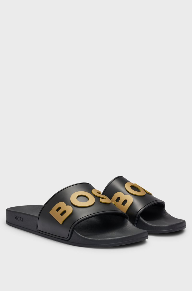 Hugo Boss Chanclas con logo en relieve fabricadas en Italia