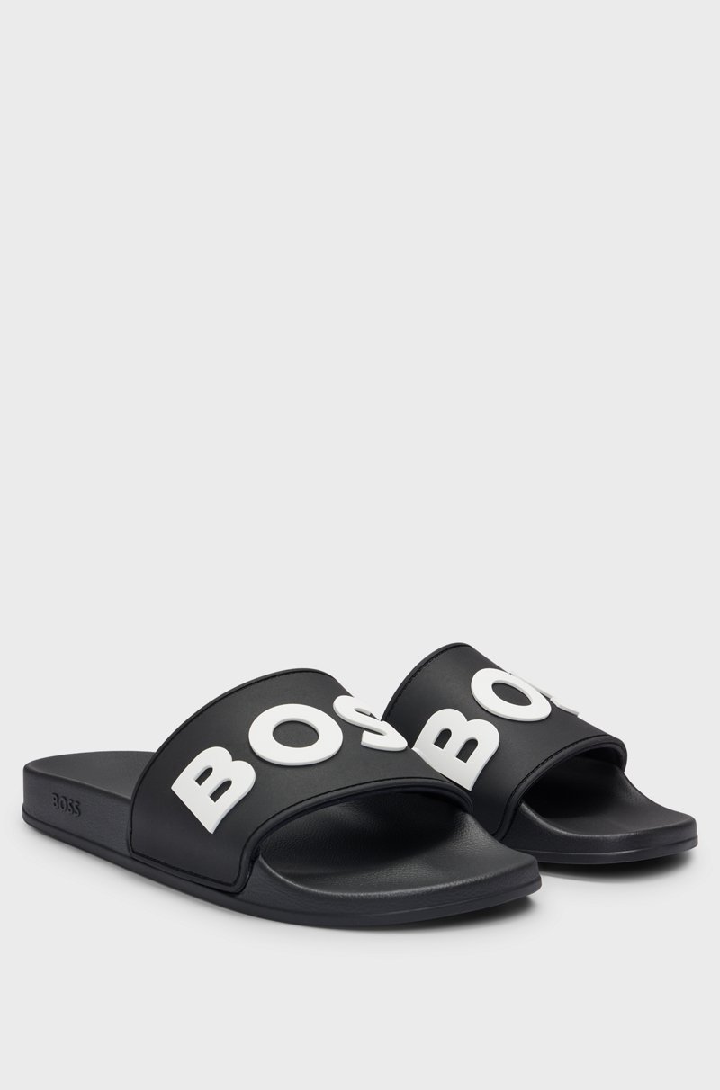 Hugo Boss Chanclas con logo en relieve fabricadas en Italia