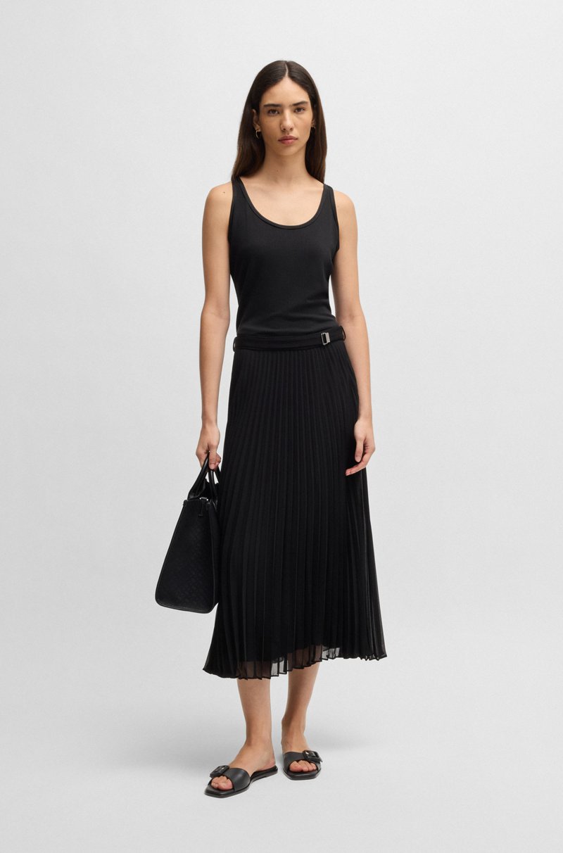 Hugo Boss Chanclas De Piel Con Detalle De Logo En La Hebilla