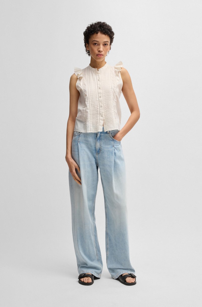 Hugo Boss Chanclas De Piel Con Dos Tiras Con Hebilla