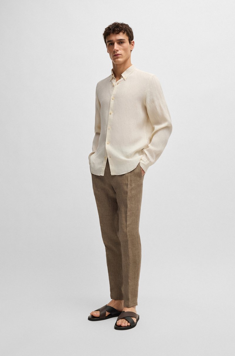 Hugo Boss Chanclas De Piel Sintética Con Tiras En Dos Tonos