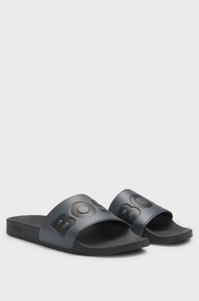 Hugo Boss Chanclas fabricadas en Italia con detalle de logo grande