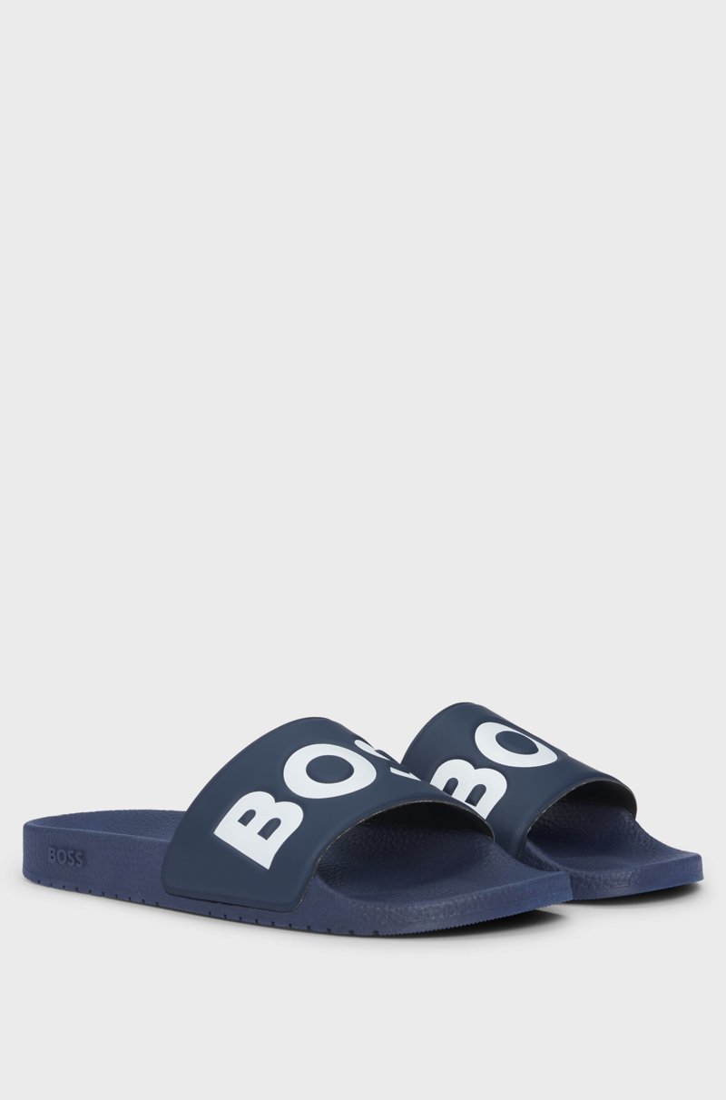 Hugo Boss Chanclas fabricadas en Italia con detalle de logo grande