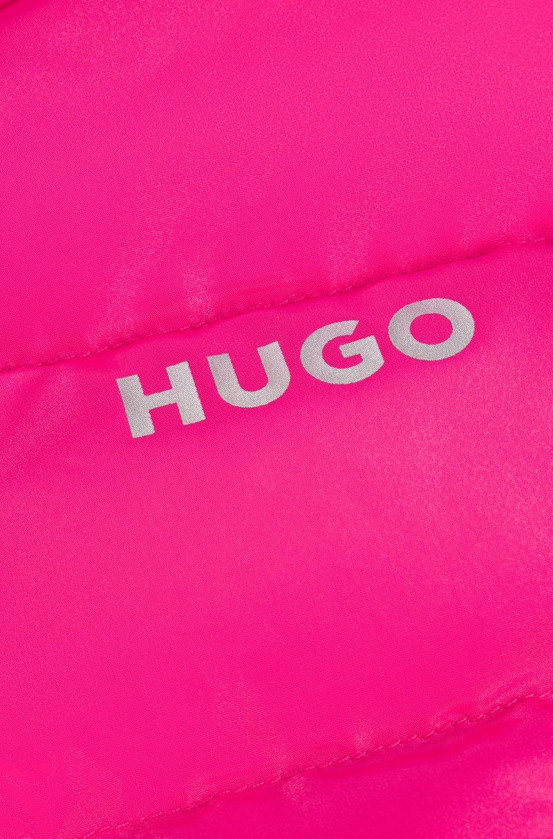 Hugo Boss Chaqueta Acolchada Con Capucha Para Niños Con Un Logo Estampado Brillante
