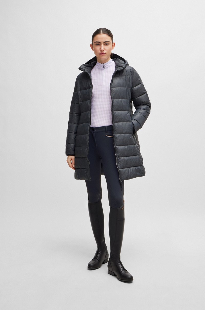 Hugo Boss Chaqueta Acolchada De Equitación Impermeable Con Capucha Y Cremalleras Ajustables