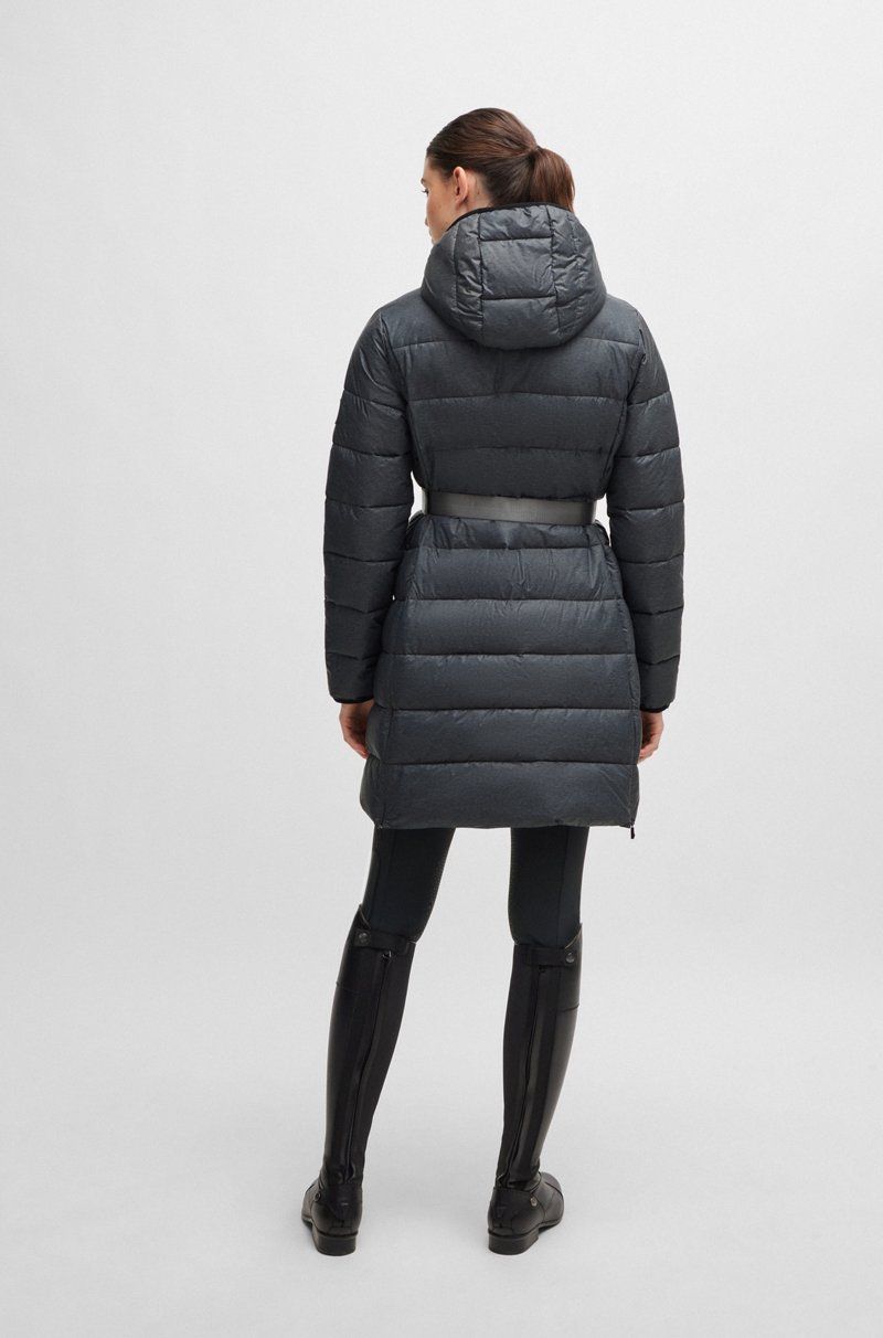 Hugo Boss Chaqueta Acolchada De Equitación Impermeable Con Capucha Y Cremalleras Ajustables