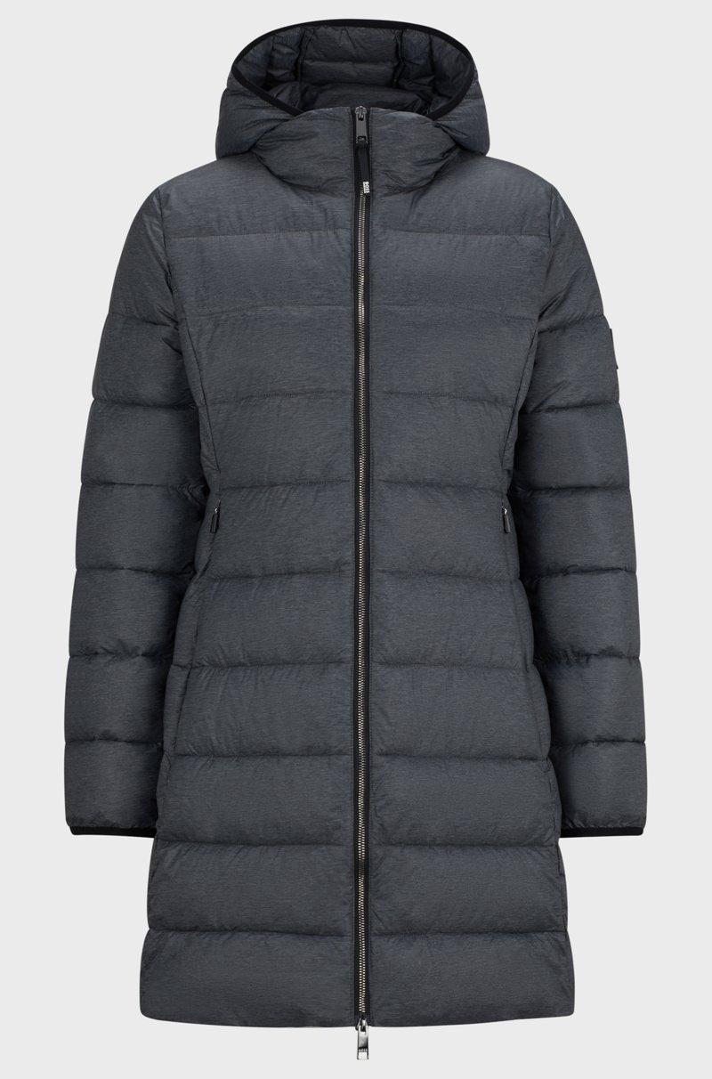 Hugo Boss Chaqueta acolchada de equitación impermeable con capucha y cremalleras ajustables