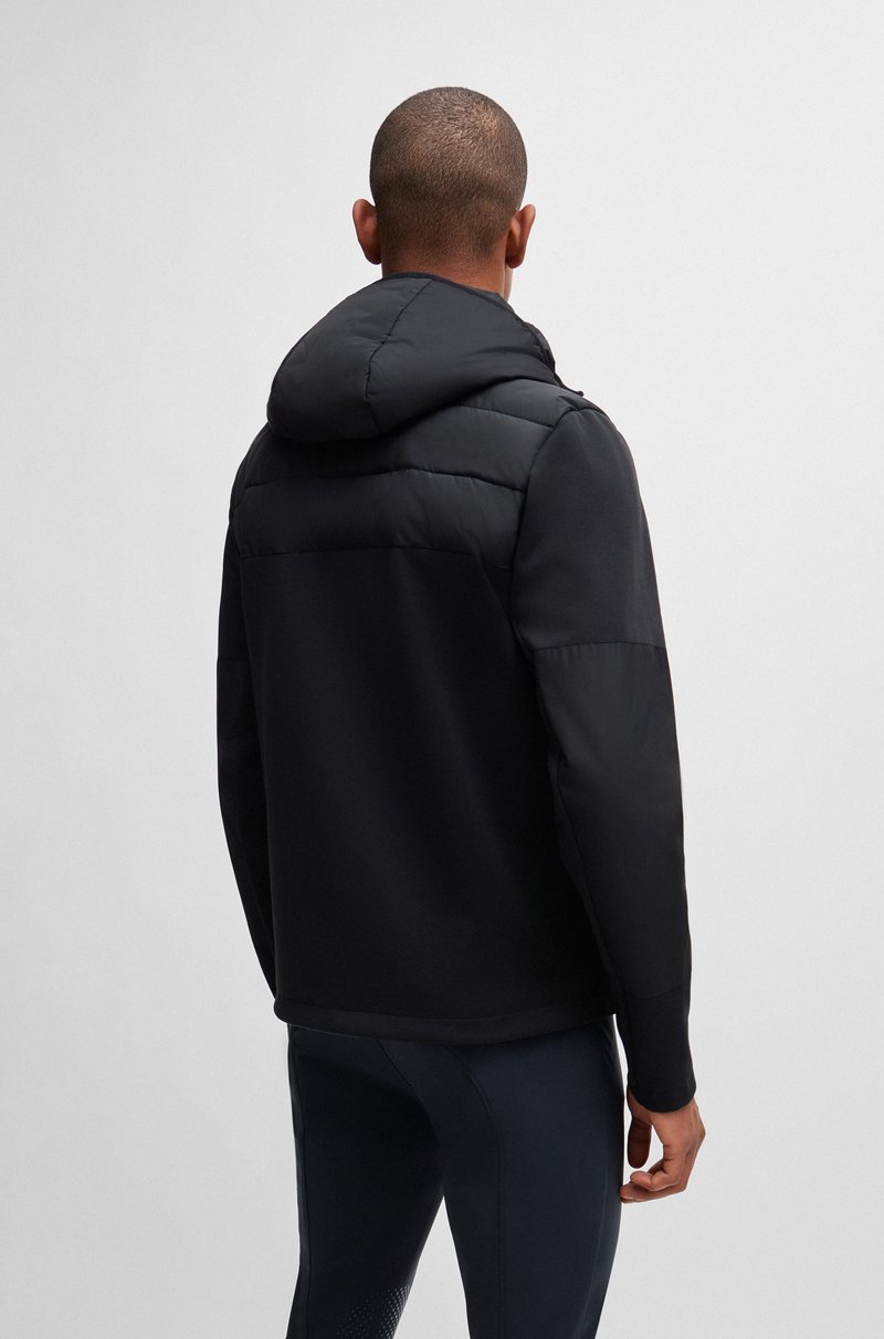 Hugo Boss Chaqueta Acolchada Híbrida Para Equitación Con Parche De Logo