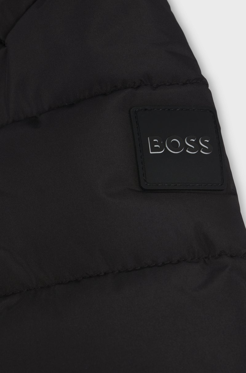 Hugo Boss Chaqueta Acolchada Para Niños Con Capucha Y Detalles De Logos
