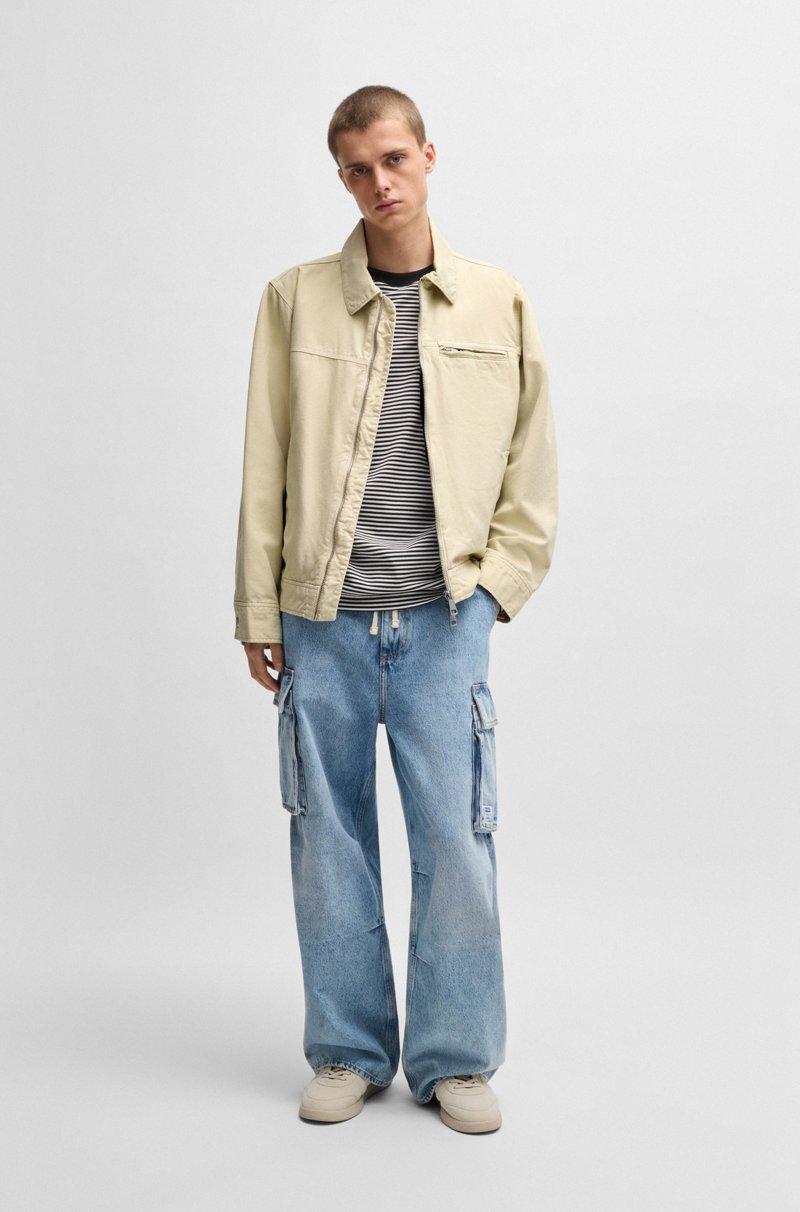 Hugo Boss Chaqueta Acolchada Regular Fit En Lona De Algodón