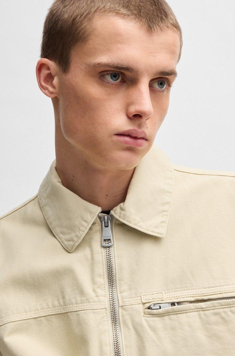 Hugo Boss Chaqueta Acolchada Regular Fit En Lona De Algodón