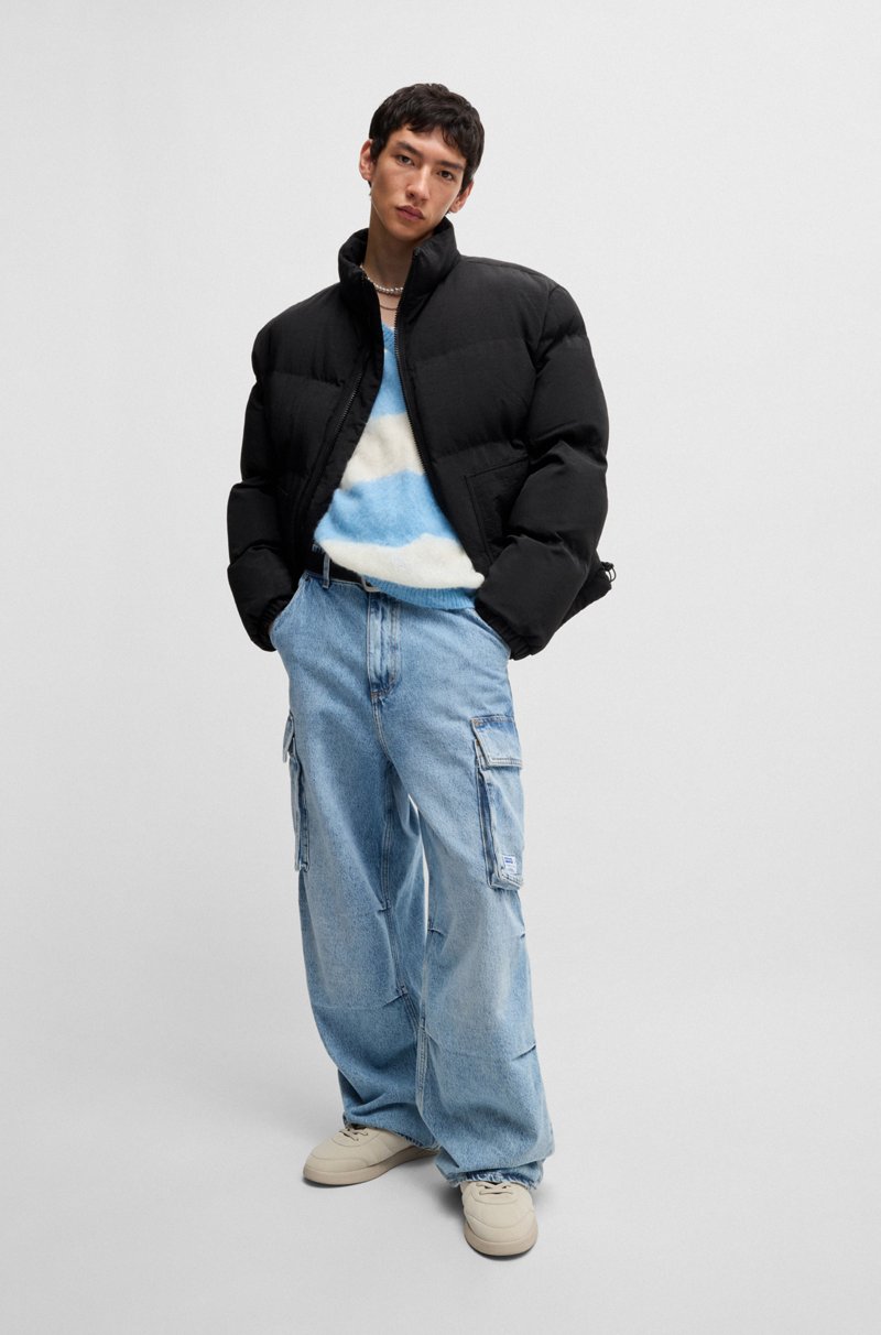 Hugo Boss Chaqueta Acolchada Regular Fit Repelente Al Agua Con Etiqueta Con Logo