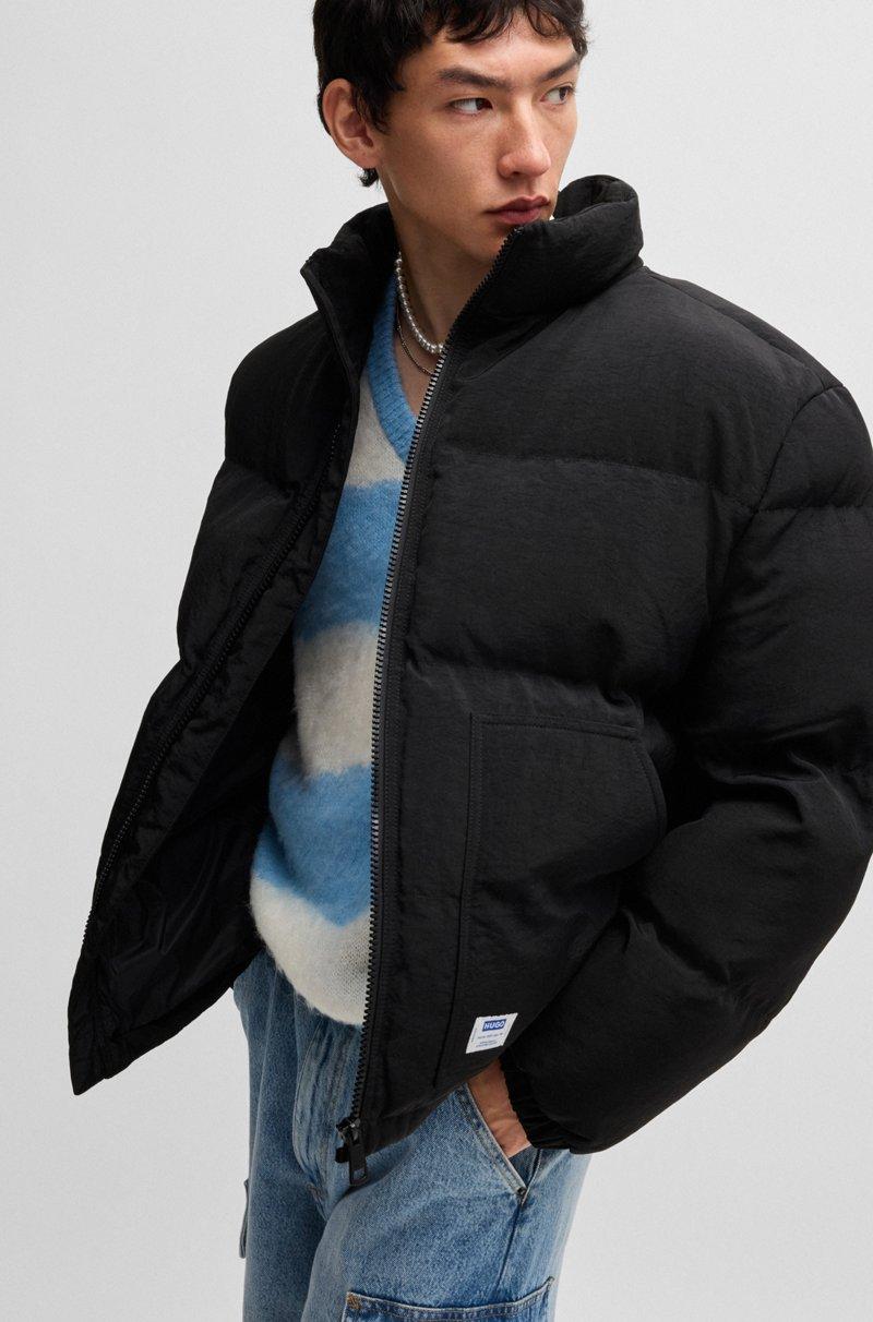 Hugo Boss Chaqueta Acolchada Regular Fit Repelente Al Agua Con Etiqueta Con Logo