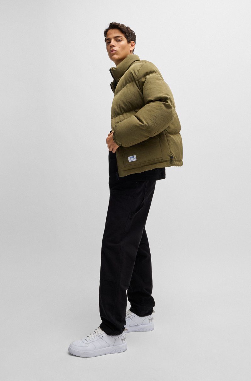 Hugo Boss Chaqueta Acolchada Regular Fit Repelente Al Agua Con Etiqueta Con Logo