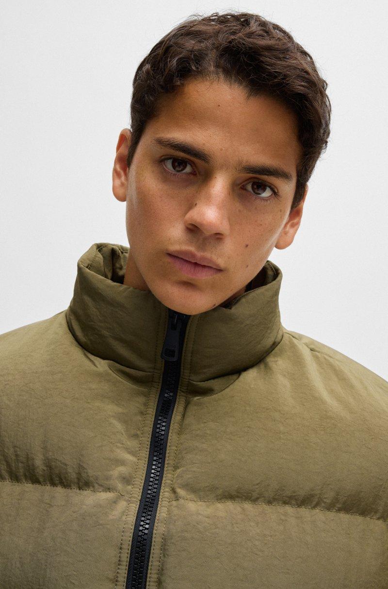 Hugo Boss Chaqueta Acolchada Regular Fit Repelente Al Agua Con Etiqueta Con Logo