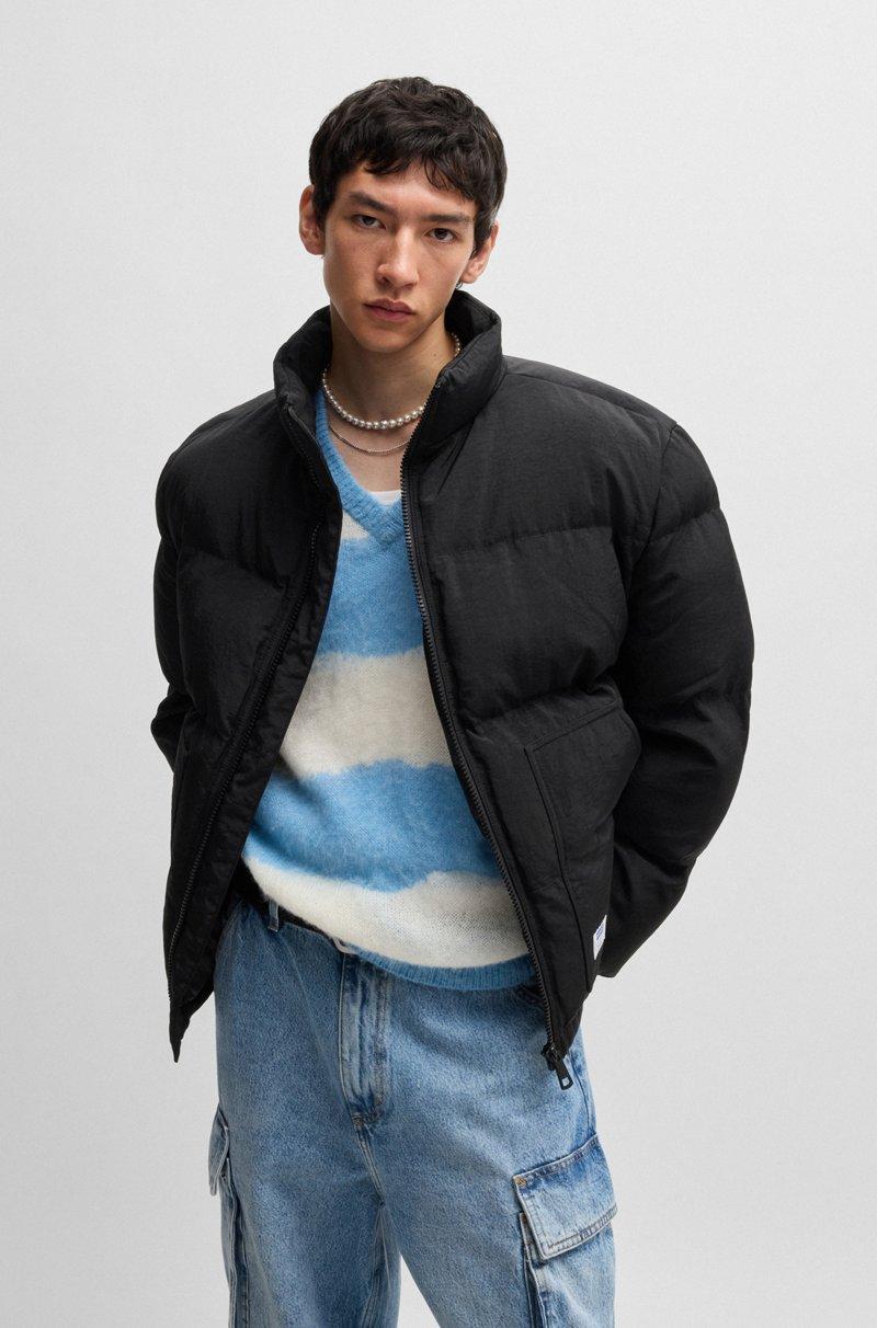 Hugo Boss Chaqueta acolchada regular fit repelente al agua con etiqueta con logo